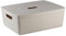 IDEA HOME Plastic Storage Box with Lid - Storage Boxes - Storage Organiser - Really Useful Boxes for Storing Various Items in the Living Room, Bedroom or Bathroom, 19L