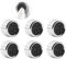 6 PCS Tea Towel Holders, Round Tea Towel Hooks, Adhesive Tea Towel Holder for Kitchen, Push in Suction Kitchen Holders, Self Adhesive Wall Hooks for Towels Rags, Towel Holder for Bathroom