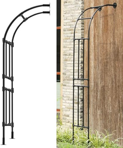 Arche de Jardin Demi-côté, tonnelle de Jardin Robuste, Cadre en Acier, Demi-Arc pour Plantes grimpantes, Roses
