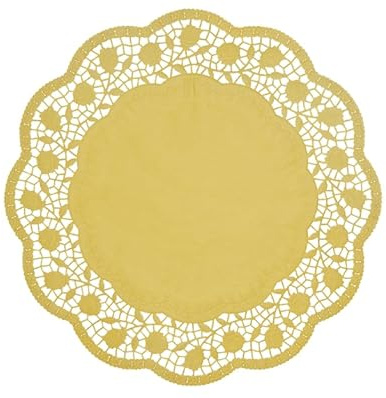 Demmler Set di 30 punte per torte, rotonde, decorazioni per torte, diametro 36 cm, colore: crema al burro, made in Germany