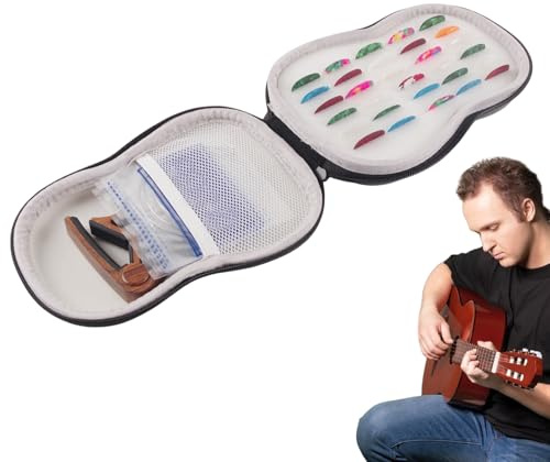 Estuche Para púas De Guitarra, De Soporte Para Plectros De 18 Ranuras