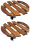 Lixiluxia Base con Ruedas, Soporte con Ruedas, Rodante para Plantas con Ruedas, Base de Jardinera con Ruedas, Plataforma con Ruedas, Capacidad de Carga 80 Kg, Base de Jardinera de Madera Maciza