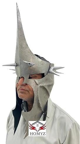 HOMYZ Armor The Witch King of Angmar Helmet Medieval Nazgûl Witch King Helmet Cosplay Roleplay Costume Fantasy Prop for Cosplay Helm & Display Stand