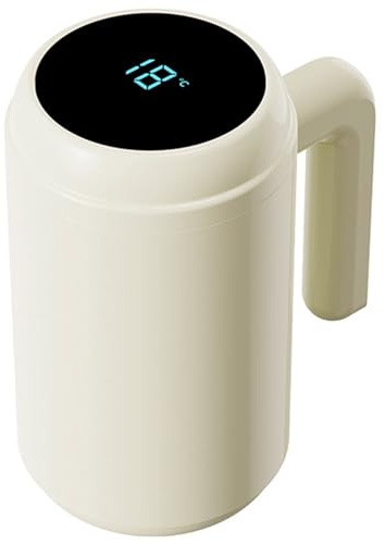 Tasse à café auto-mélangeuse Tasse à café agitation magnétique automatique de 14 oz avec affichage de la température auto-agitatrice portable étanche avec poignée et couvercle pour voyage bur