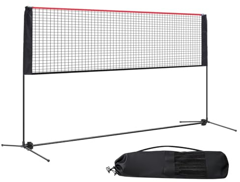 KMFurnila Portable Badminton Net Set, 14FT Wide, Adjustable Height Multi Sport Net for Pickleball, Tennis, Volleyball, Soccer Tennis, Indoor Outdoor with Carry Bag, Easy Setup for Backyard