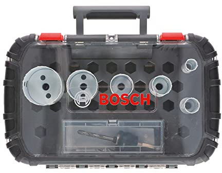 Bosch Accessories Professional 9 tlg. Lochsäge Progressor for Wood & Metal Set Sanitärinstallateur (für Holz und Metall, Ø 20-64 mm, Zubehör Bohrmaschine)
