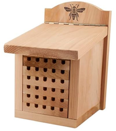Woodlink 28552 Heavy Duty Cedar Mason Bee, Small Insect House, 9.5 H, Wood