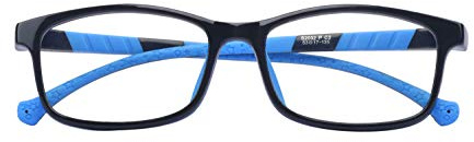 Outray Blue Light Glasses Kids, Blue Light Blocking Glasses for Kids Transparent Frame TR90 Flexible Strap Anti-Eyestrain Headache and UV Glare Age 7-15