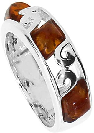 Ring - Lonnie - Silber 925/000 - Bernstein