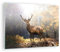 Bilder auf Glas Licht Hirsch Wald Glasbild 70x50cm Wandbilder Dekoration Wohnzimmer Schlafzimmer Küche Deko Klein Wanddeko Bild im Glas Wand Kunstdruck Art Modern Wall Decor Glasdruck GAA70x50-4452
