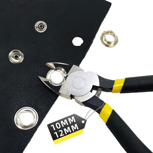 HAPDEN Grommet Removal Tool Kit, Snap Removal Tool for Boat Covers, 10mm and 12mm Trap Grommet kit Remover, 3/8 and 1/2 Replacement Eyelet Plier, Grommet Tool Kit for Tarps Repair, Fabric Rings