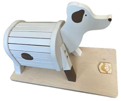 Rülke Holzspielzeug 50214 Reittier, weiß - Kleiner Reithund