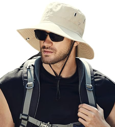 FEOYA Casquette Desert Homme Chapeau de Soleil Randonnée Cyclisme Camping Pêche Protection UV