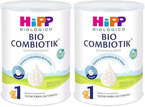 HiPP Combiotik 1 - Leche para Lactantes Ecológica - 800 gr - Leche BIO para bebés de 0 a 6 meses - Contiene Lactosa, Omega-3 y Prebióticos - Sin GMO - Especial fácil digestión (Paquete de 2)