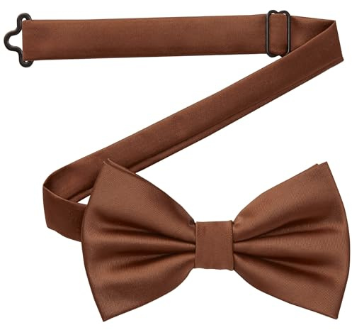 DonDon pajarita para hombre hecha a mano con aspecto de seda 12 x 6 cm pajarita