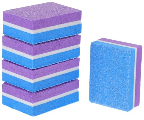 VICASKY 50 pezzi di lima per unghie double face, spugna tampone per manicure manicure blocchi di lucidatura per unghie