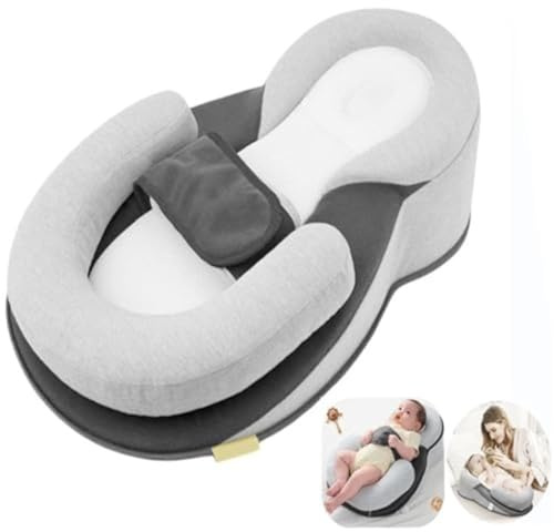Hårdvara stam ergonomisk avtagbar amningskudde – anti-återflöde och förebyggande av spot-up för nyfödda, flaska/amningsstöd, antibakteriell och andningsbar, babykomfort, mammas sinnesfrid.
