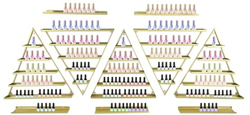Estante triangular para esmalte de uñas, expositor de 5 niveles para salones y tiendas