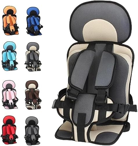 Einfacher, Tragbarer Auto-Kindersitz Mit Sicherheitsgurt, Leicht, For Kinder Von 1-3 Jahren, Geeignet For Golfwagen Und Flugzeuge(Off-white,Small)