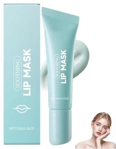 Masque Réparateurs 10g Pour Lèvres,Soothing Prep Lip Mask,Cooling Peel-Off Lip Mask,Baume Lèvres,Hydratation Intense,Baume Protecteur Réparation Accélérée,Pour Lèvres Sèches,Gercées Et Abîmées (1)