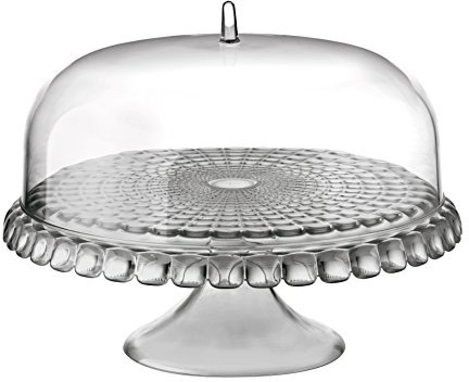 Guzzini - Tiffany, Tortenplatte Mit Fuß Und Haube - Himmelgrau, Ø36 x h28 cm - 19940092