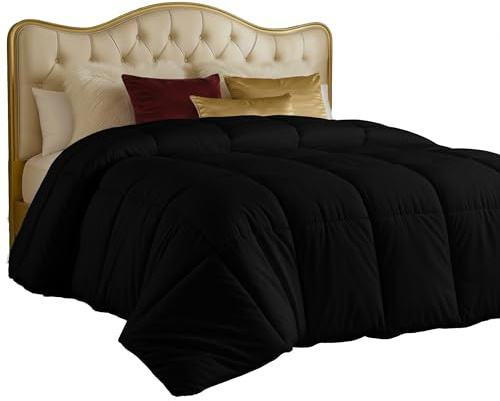 Utopia Bedding Piumino per tutte le stagioni, 250 g/m², in morbido silicone, con cuciture (Twin/Twin XL, nero)