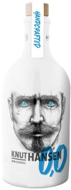 KNUT HANSEN 0,0 | Alkoholfrei | Zuckerfrei und mit regionalen Zutaten | Handcrafted nach nordischer Art in eigener Manufaktur | Abgefüllt in nachhaltiger Keramikflasche | 500ml