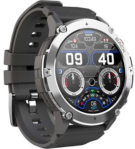 findtime Orologio connesso uomo donna 1.32 Smartwatch Sport Monitor Sonno Orologio Intelligente Pedometro Calorie, Impermeabile IP68 Cronometro GPS Condiviso 20 modalità Sport per Android iOS