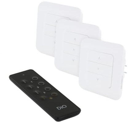 Pack de 3 Interruptores de Persianas + Mando a Distancia - WiFi y DIO 1.0. (433mhz)