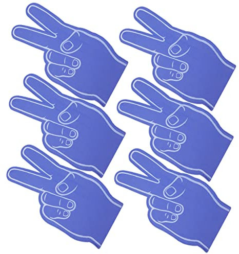 Toddmomy 6 Stück Schaumstoff-Finger Für Kinder Baseball-Handschuhe Schaumstoff-Fingerhand Für Kinder Fäustlinge Sport-Jubel-Spielzeug Fußballspiel Geräuschmacher Cheerleader-Hand