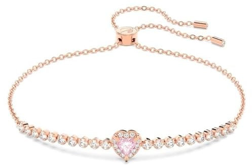 Swarovski One bracelet, Heart, Pink, Rose gold-tone plated