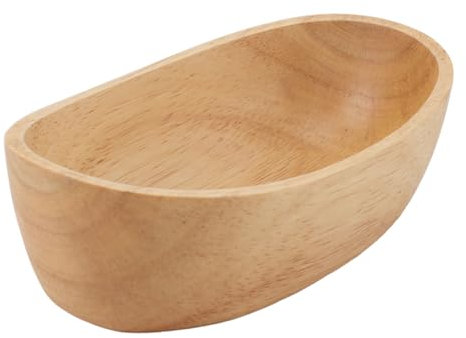 Cyrank Insalatiera in Legno, Ciotola da Portata Per Barca a Remi Piatto Per Snack di Frutta Ciotola Per Frutta in Legno Piccoli Piatti da Portata Disponibili in 3 Misure 15 Cm 17 Cm 20 Cm(20cm*4.5cm)