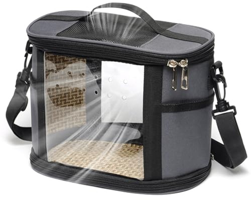 Bird Transport Bag for Travel, Carry Cage for Parakeets and Small Birds, Shoulder Bag for Budgies, Cockatiels Lovebird with Breathable Transport Box