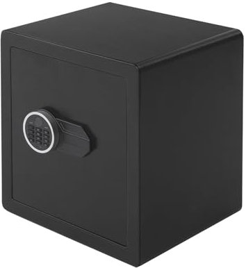 Caja fuerte electrónica de acero con cerraduras dobles (código+llaves), caja fuerte pequeña caja fuerte para muebles con extraíble Además, caja fuerte digital de pared con luz LED para oficina, hotel