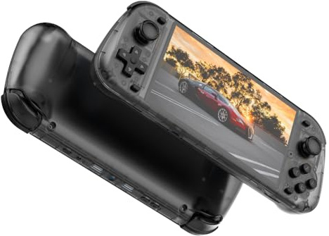 BAFUIE Consola de Juegos Portátil Retro R50S, 64/128 GB, Linux, Pantalla IPS de 5,1 Pulgadas, Consola de Juegos en Línea para Dos Jugadores