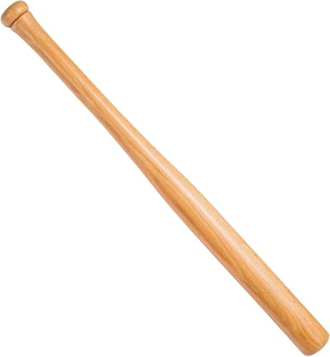 M.J COMFY-LIFE Professional Wooden Baseball Bat - Solid Hardwood Slugger for Training & Practice, Natural Brown Finish for Youth & Adult Players, Heavy Duty Outdoor Sports Bat (25inch)