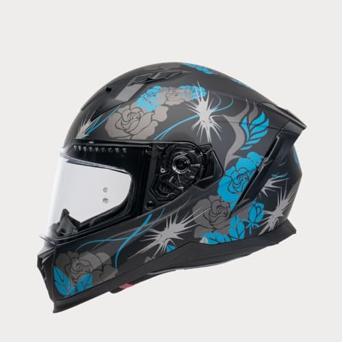 MOTOBLOUZ EROS FELINE Casco integral con visera solar | Homologado ECE 22.06 | Casco Full-Face Moto y Scooter | Mujeres y Hombres | Tallas XS-XL