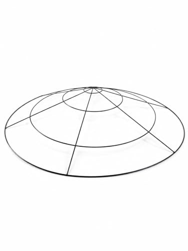 Jardin202 - Aro de Sombrilla de Hierro | Estructura Electrosoldada | Especial Brezo y Esparto | Diametro 1.65m - 1.86m - 2.20m | Negro | Diámetro: 1,86 Metros (Negro)