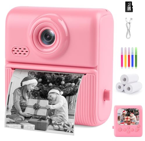 Kids Instant Print Camera, 1080P HD Digital Camera with 32GB Card