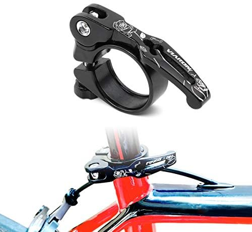Lohas Select Collier de serrage à dégagement rapide en alliage d'aluminium pour tige de selle de vélo 34,9 mm 31,8 mm (noir, 34,9 mm)