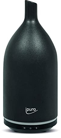 ipuro - Difusor de aroma Air Sonic living black - Elegante difusor de aceite aromático con función de intervalo y funcionamiento continuo - Elegante humidificador con luz y tecnología ultrasónica