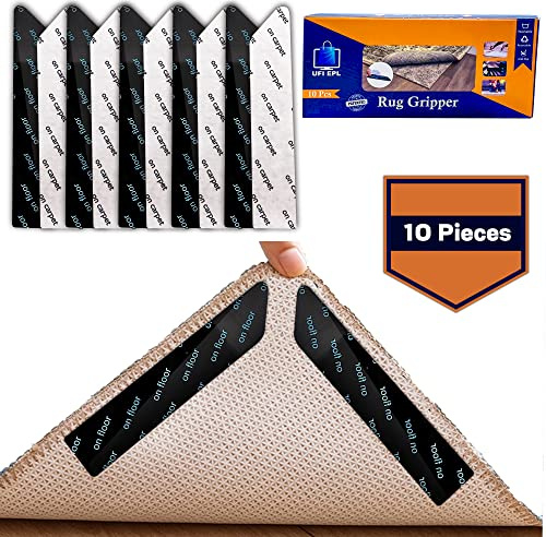 Halkfritt mattgrepp för trägolv (130 x 30 x 2 mm), halkfritt mattnät, matta klistermärken för trägolv, hörn mattgrepp, matta tejp för hem, kontor, bil, lastpall och hylla vattentät