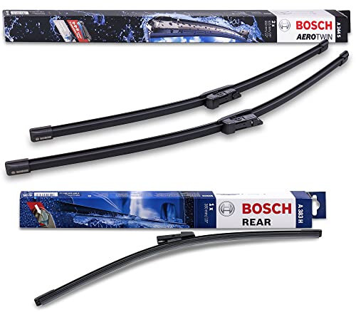 Bosch Scheibenwischer Heckwischer Vorne + Hinten, A244S + A383H, Wischer Scheibenwischerblätter Set für Frontscheibe und Heckscheibe