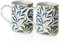 Prodbuy Set of 4 Dark Blue & White Floral Coffee Mugs 310ml William Morris