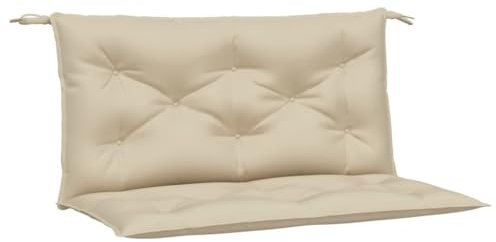 vidaXL Gartenbank Auflagen 2 STK., Gartenbank Auflage mit Hohlfasern, Sitzkissen mit Schnüren für Außen Innen, Bankauflage Bankkissen Sitzkissen Bankpolster, Beige Oxford-Gewebe