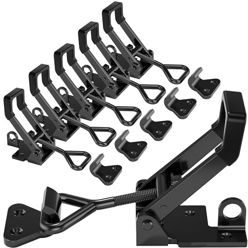 6Pack Heavy Duty Toggle Clamp Latch 4003 Style Pull Clamp Black for Smoker