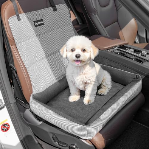 Tapizado Seggiolini auto per cani di piccola taglia, seggiolino rimovibile con morbido cuscino in cotone, comodo lettino da viaggio per animali domestici, seggiolino auto per cuccioli con cinghie di