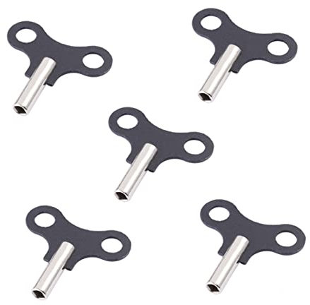 Mikikit 5st Uhrenschlüssel Uhr9neun Universeller Uhrenaufzugsschlüssel Funkwanduhr Uhrenbeweger Schlüssel Für Uhr Pendel Wanduhr Schlüssel Uhr Kurbel Schlüssel Wecker Aufziehen Black