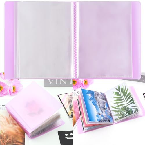 Briartw Album A6 pour ranger des autocollants et des photos avec 40 pages, matériau PP, poches intérieures transparentes, compact et léger pour cartes postales, timbres, organisation de matrices de