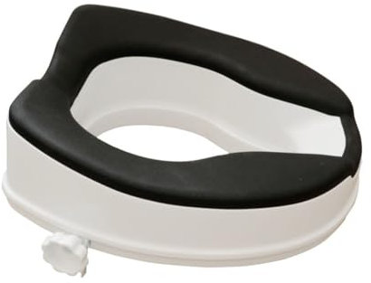 MAS QUE AYUDAS – Elevador WC Adulto 10 cm, sin Tapa, Tacto Suave y Antideslizante, Alzador para Inodoros Ovalados, Fácil Instalación, Ideal para Personas con Movilidad Reducida